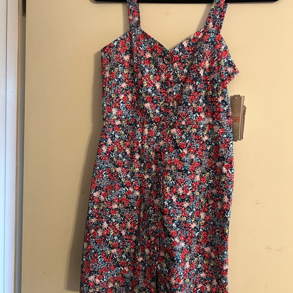 Colorful Floral Button-Up Blouse